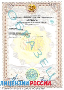 Образец сертификата соответствия (приложение) Нижнегорский Сертификат ISO 14001